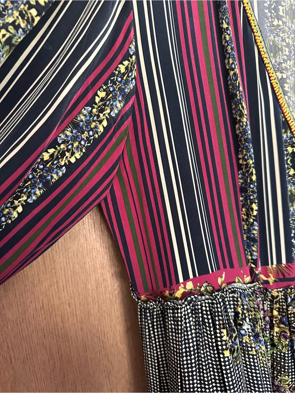 Anthropology Bhanuni Bohemian Floral Stripe Maxi Dress in Multicolor - Picture 6 of 8